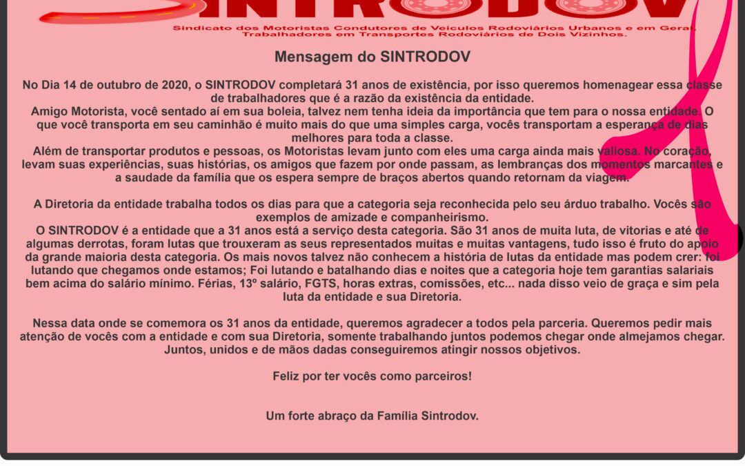 FELIZ ANIVERSÁRIO SINTRODOV