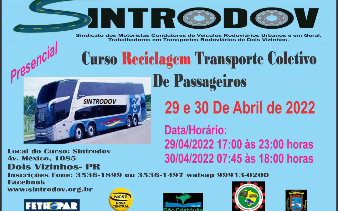 Curso Reciclagem Transporte Coletivo de Passageiros