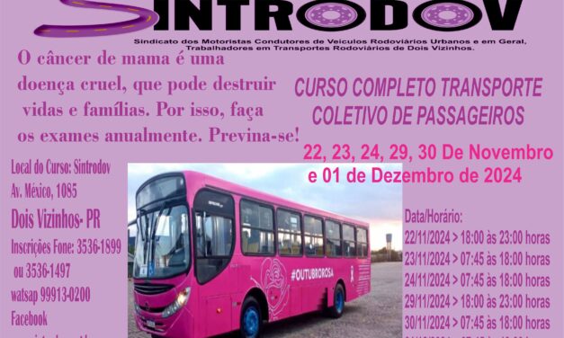 CURSO COMPLETO TRANSPORTE COLETIVO DE PASSAGEIROS