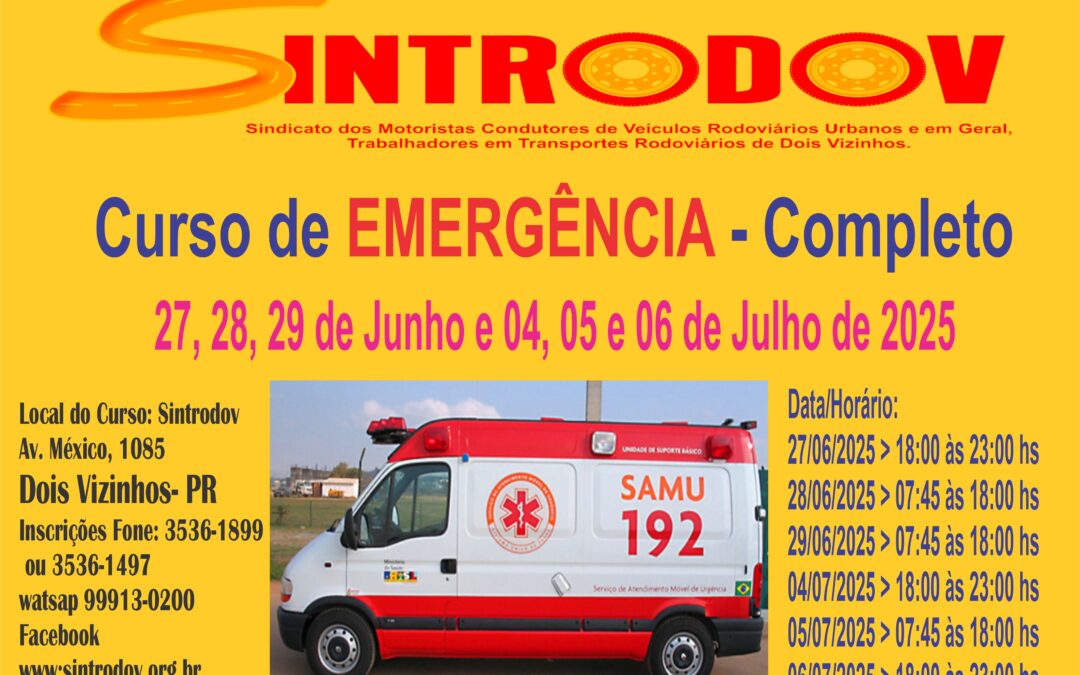 Curso Transporte de Emergência