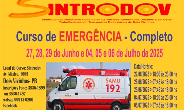 Curso Transporte de Emergência