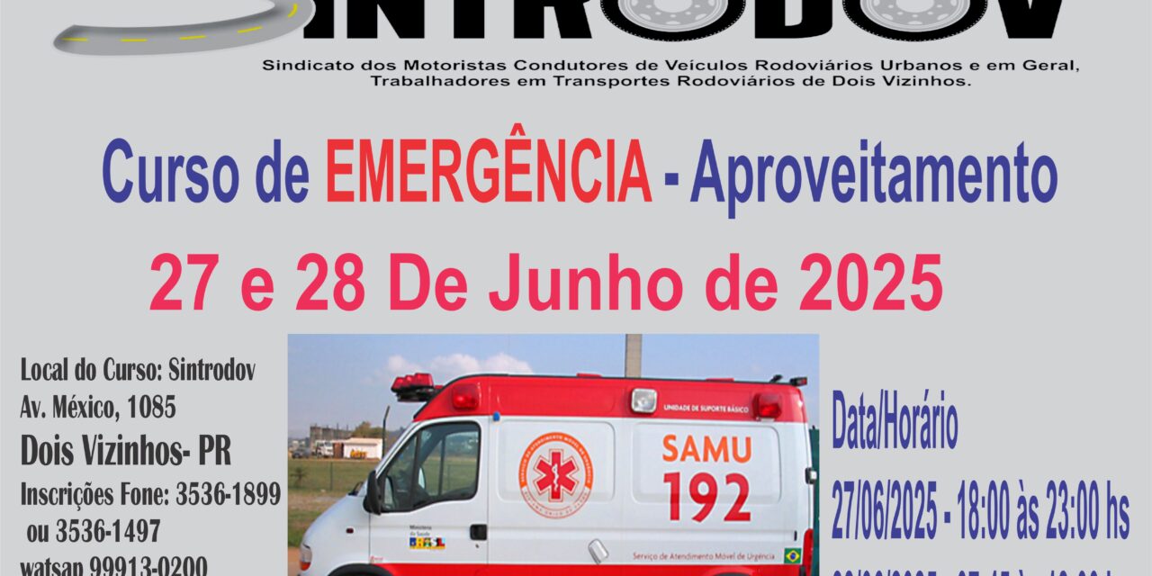 Curso Transporte de Emergência