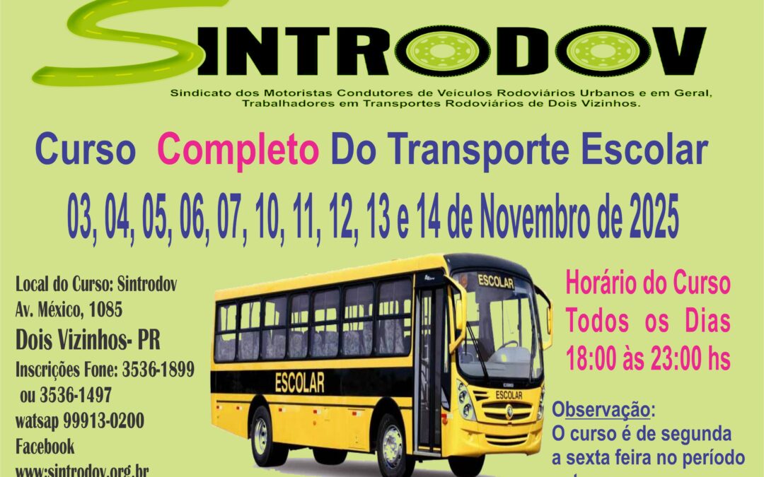 Curso Completo Transporte Escolar