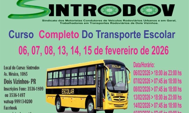 Curso Transporte Escolar Completo Agendado Para 2026