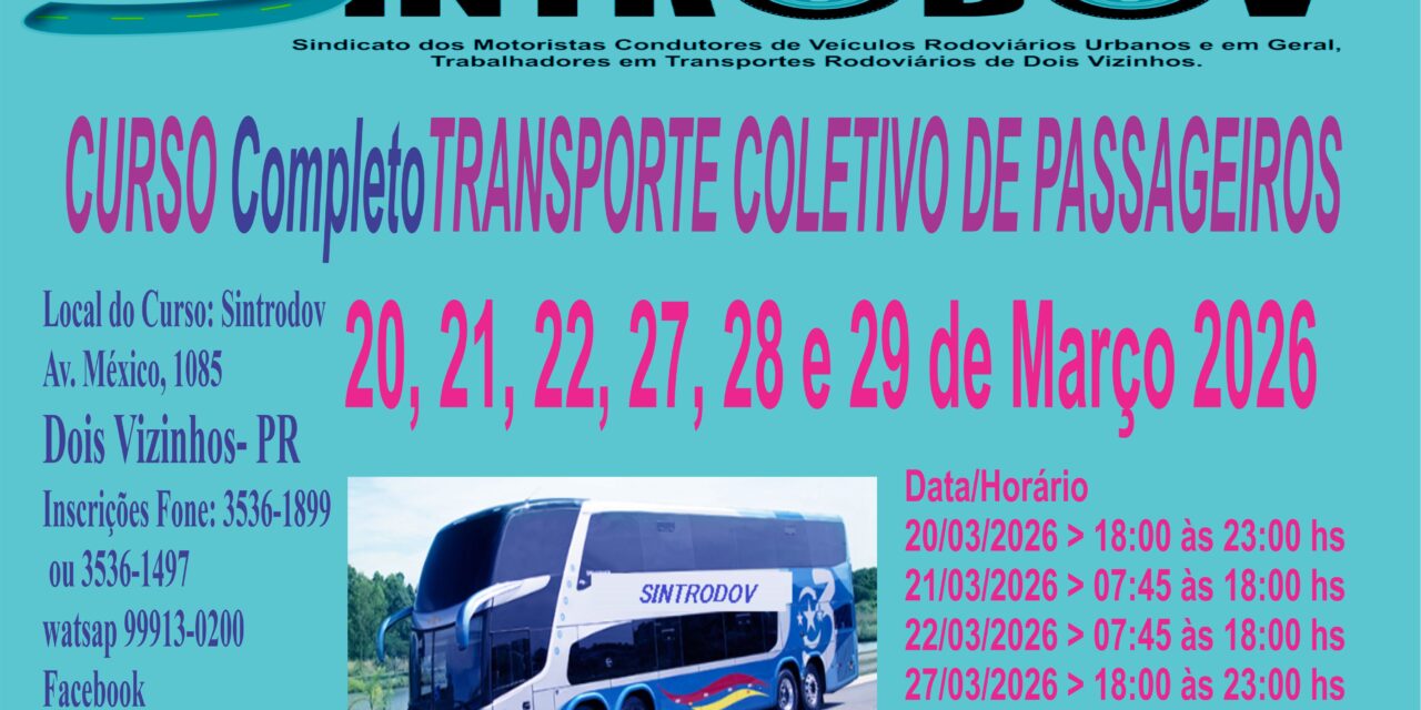 Curso Transporte Coletivo de Passageiros